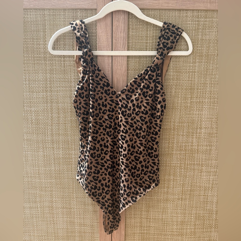 MAJORELLE Leopard Print Bodysuit